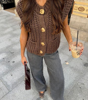 Dumas Brown Cardigan